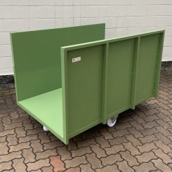 carrello con sponde e pianale in lamiera