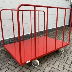 carrello porta rotoli con pianale in lamiera