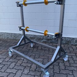 reel trolley with adjustable height