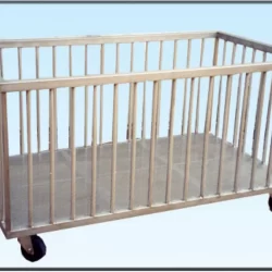 stainless steel platform trolley with sides