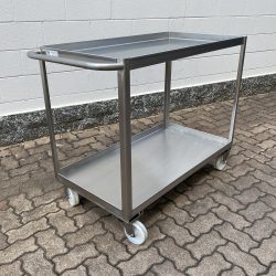 two-stainless-steel-sheet-shelves-trolley-with-handle