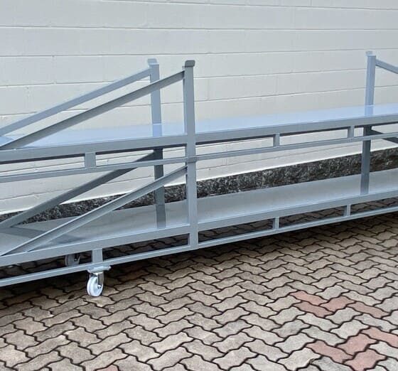 stackable bar trolley and rack with skids